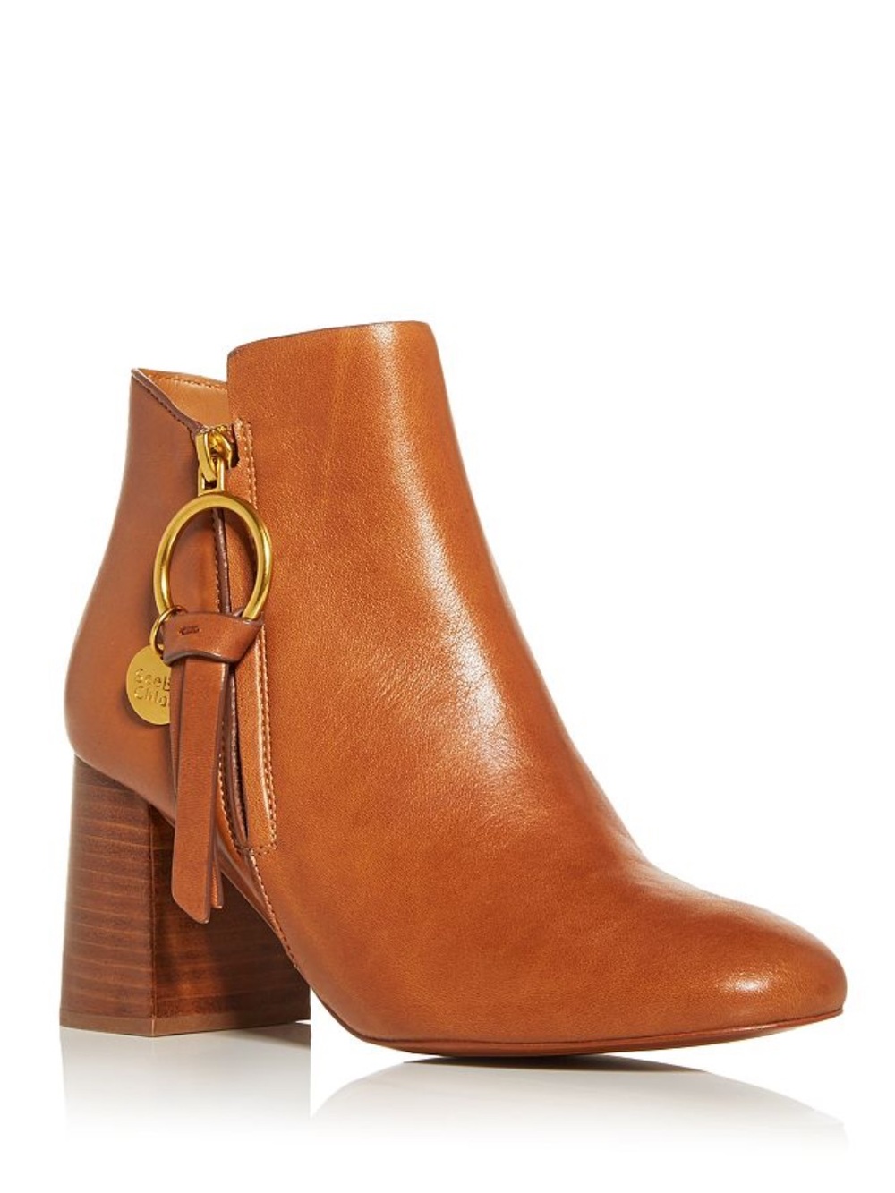 See By Chloé tan suede Block Heel Ankle Boots